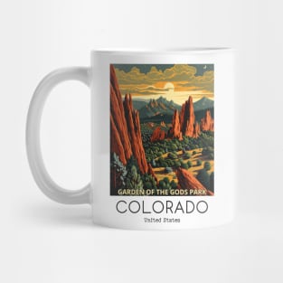 A Vintage Travel Illustration of the Garden of the Gods Park - Colorado - US Mug